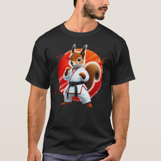 空手リス武道ファイター柔道 Tシャツ
