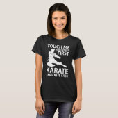 空手レッスンカラテカ武術アーツ先生インストゥル Tシャツ (正面フル)