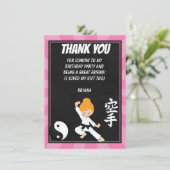 空手レッドヘアガールバースデーパーティーありがとうInvi 招待状 (スタンド正面)