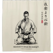 空手五訓 - 技術より心術 シャワーカーテン (正面)