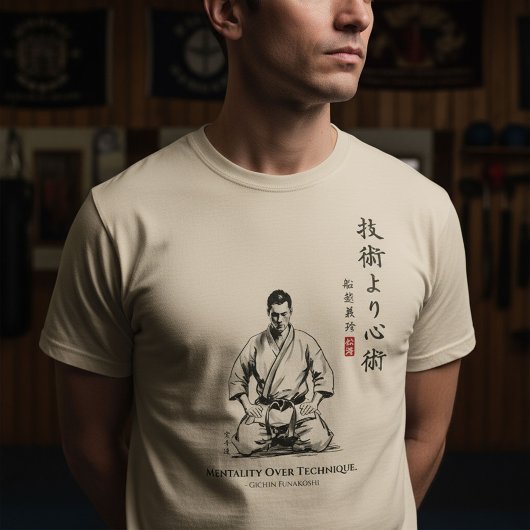 空手五訓 - 技術より心術 Tシャツ