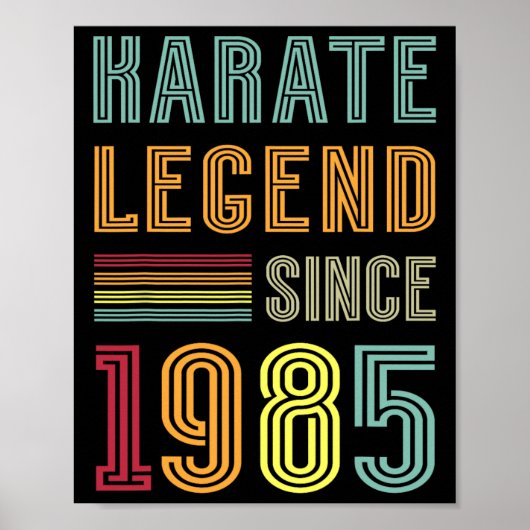 空手伝説 1985年 40歳 スポーツコーチ 40歳の誕生日 ポスター (正面)