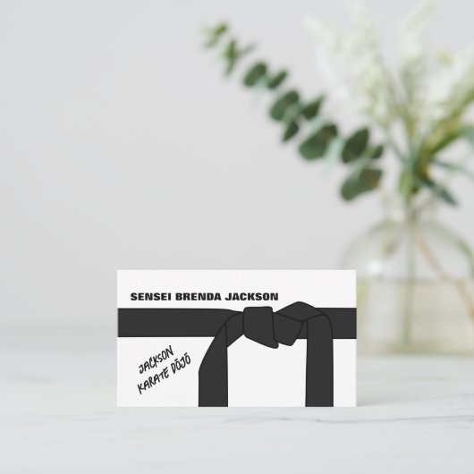 空手先生空手ベルト 名刺 (スタンド正面)