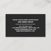 空手先生空手ベルト 名刺 (裏面)