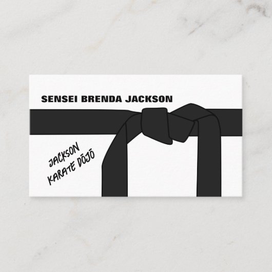空手先生空手ベルト 名刺 (正面)