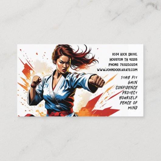 空手女子講師 名刺 (裏面)