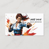 空手女子講師 名刺 (正面)