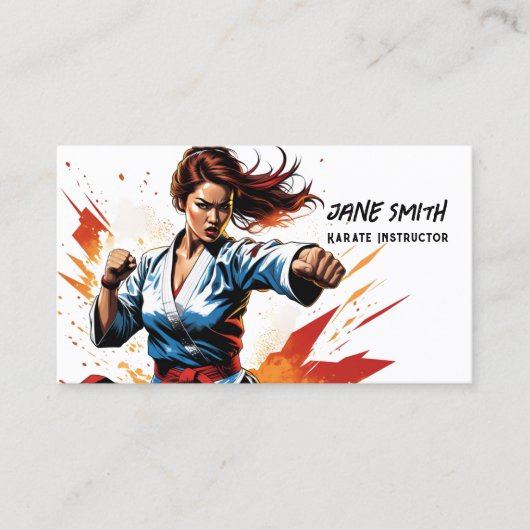 空手女子講師 名刺 (正面)