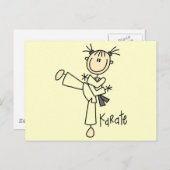 空手女子Tシャツとギフト ポストカード (正面/裏面)