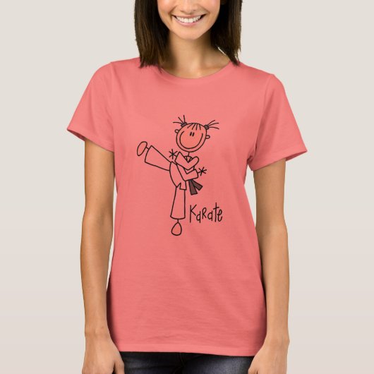 空手女子Tシャツとギフト Tシャツ (正面)