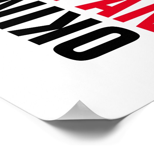 空手女性 ポスター (角)