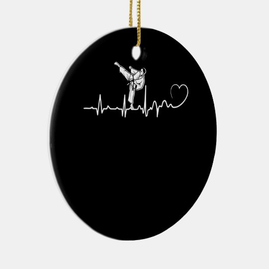 空手家用の空手の鼓動プレゼント セラミックオーナメント (右)