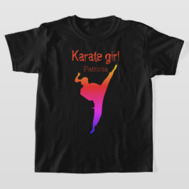 空手少女 名前入り Tシャツ