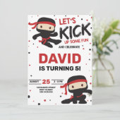 空手少年忍者誕生日 招待状 (スタンド正面)