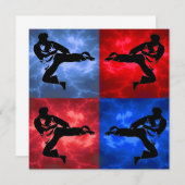 空手少年誕生日パーティー 招待状 (正面/裏面)