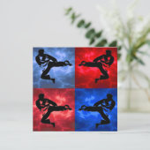 空手少年誕生日パーティー 招待状 (スタンド正面)