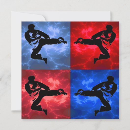 空手少年誕生日パーティー 招待状 (正面)