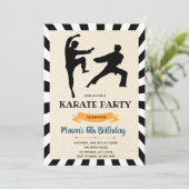 空手少年誕生日招待状 招待状 (スタンド正面)