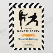 空手少年誕生日招待状 招待状 (正面/裏面)