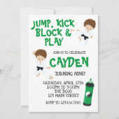 空手忍者グリーンバースデー 招待状 (正面)