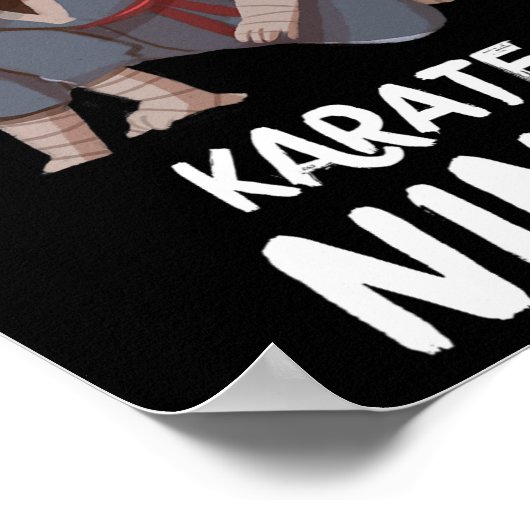 空手忍者ボーイおもしろい武術アーツスポーツ ポスター (角)