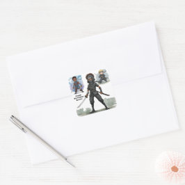 空手忍者ボーイズ誕生日Bash スクエアシール