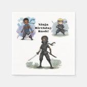 空手忍者ボーイズ誕生日Bash スタンダードカクテルナプキン (正面)