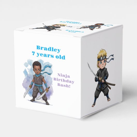 空手忍者ボーイズ誕生日Bash フェイバーボックス (正面サイド)