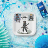 空手忍者ボーイズ誕生日Bash ペーパープレート (パーティー)