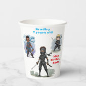 空手忍者ボーイズ誕生日Bash 紙コップ (正面)