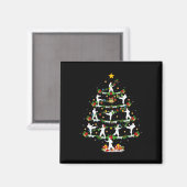 空手愛好家のためのクリスマス ライト 空手 クリスマス マグネット (正面/裏面)