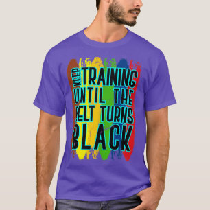 空手戦闘機ブラックベルト引用文空手 Tシャツ