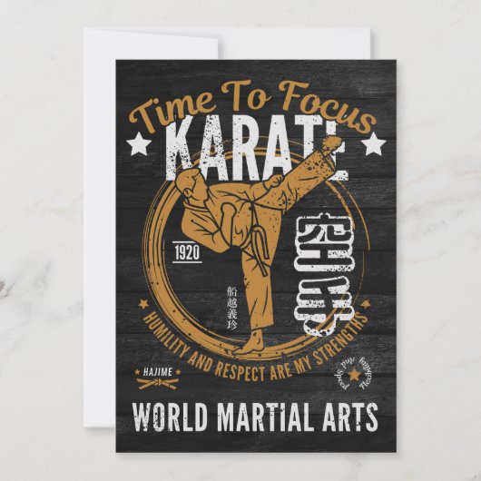 空手招待状 招待状 (正面)