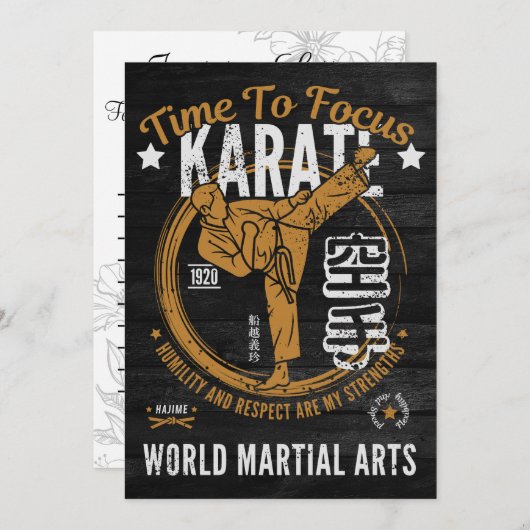 空手招待状 招待状 (正面/裏面)