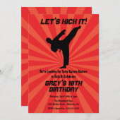 空手招待状、道場招待状 招待状 (正面/裏面)