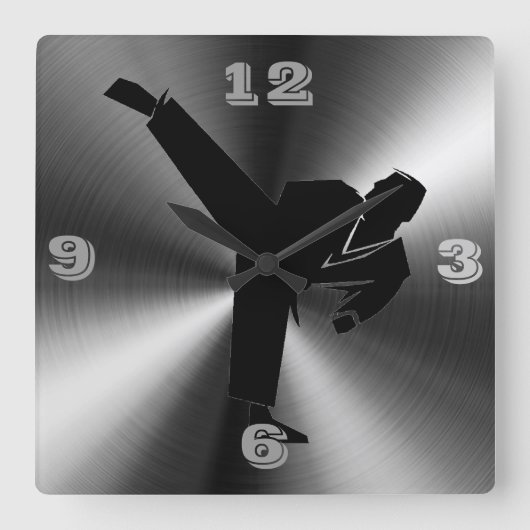 空手時計 スクエア壁時計 (正面)