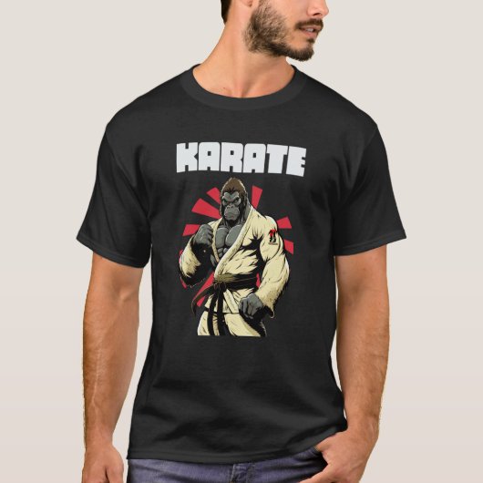 空手格闘ゴリラ 1 Tシャツ (正面)