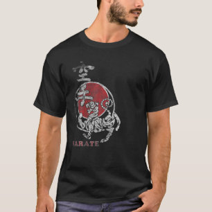 空手正徳館ヴィンテージタイガー武術アーツKANJI B Tシャツ