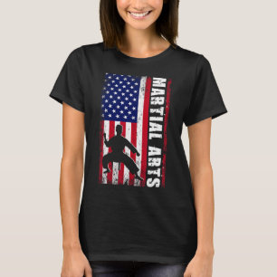 空手武術アーツアメリカ国旗Patriotic Gi Tシャツ