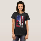 空手武術アーツアメリカ国旗Patriotic Gi Tシャツ (正面フル)