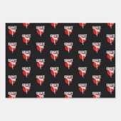 空手武術アーツウーマンガールプレゼント ラッピングペーパーシート (正面)