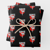 空手武術アーツウーマンガールプレゼント ラッピングペーパーシート (インサイチュ)