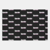 空手武術アーツガーリーピンク ラッピングペーパーシート (正面)