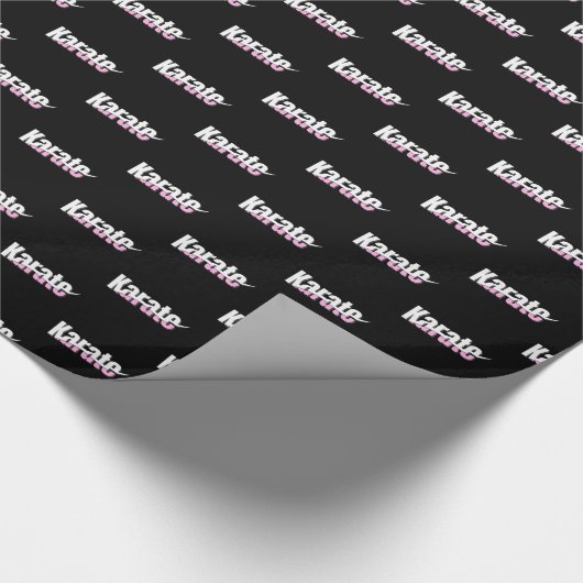 空手武術アーツガーリーピンク ラッピングペーパー (角)