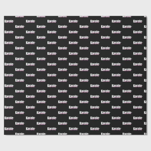 空手武術アーツガーリーピンク ラッピングペーパー (フラット)