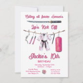 空手武術アーツガールバースデーパーティー 招待状 (正面)