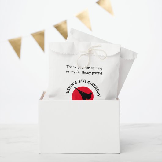 空手武術アーツテーマ子供の誕生日パーティー フェイバーバッグ (パーティー)