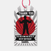 空手武術アーツバースデーパーティギフトラベル ギフトタグ (正面)