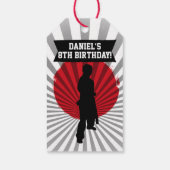 空手武術アーツバースデーパーティギフトラベル ギフトタグ (裏面)