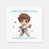 空手武術アーツバースデーパーティー スタンダードカクテルナプキン (正面)